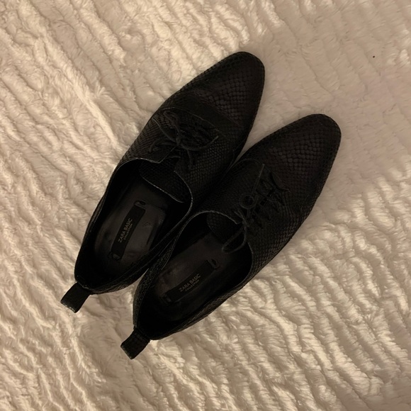ZARA leather patterned Oxfords - Picture 8 of 8